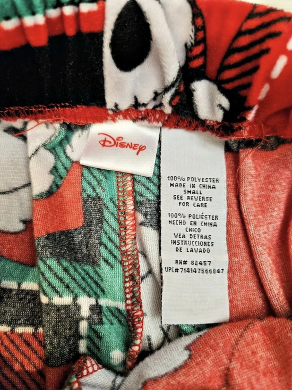 Disney The Nightmare Before Christmas Jack Skellington Santa Hat Plaid Pajama - Picture 4 of 4